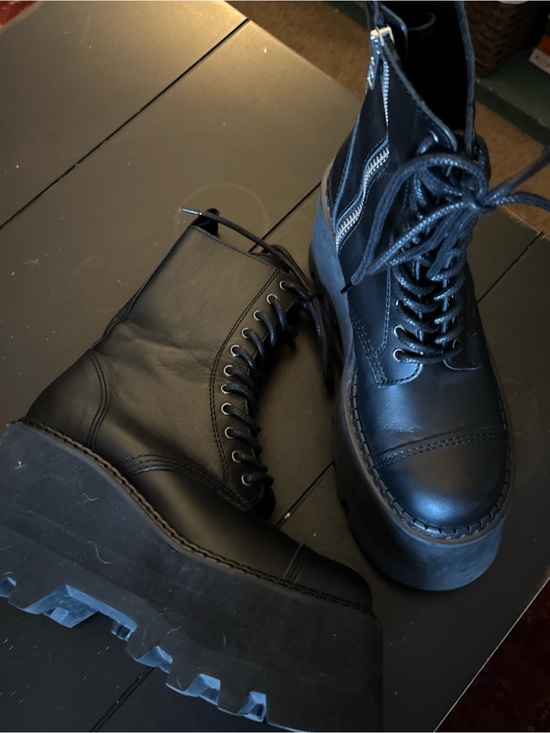 Junya Watanabe Shoes - Junya Watanabe Combat Platform Black Leather Lace Up Boots Size 3 US 9 10